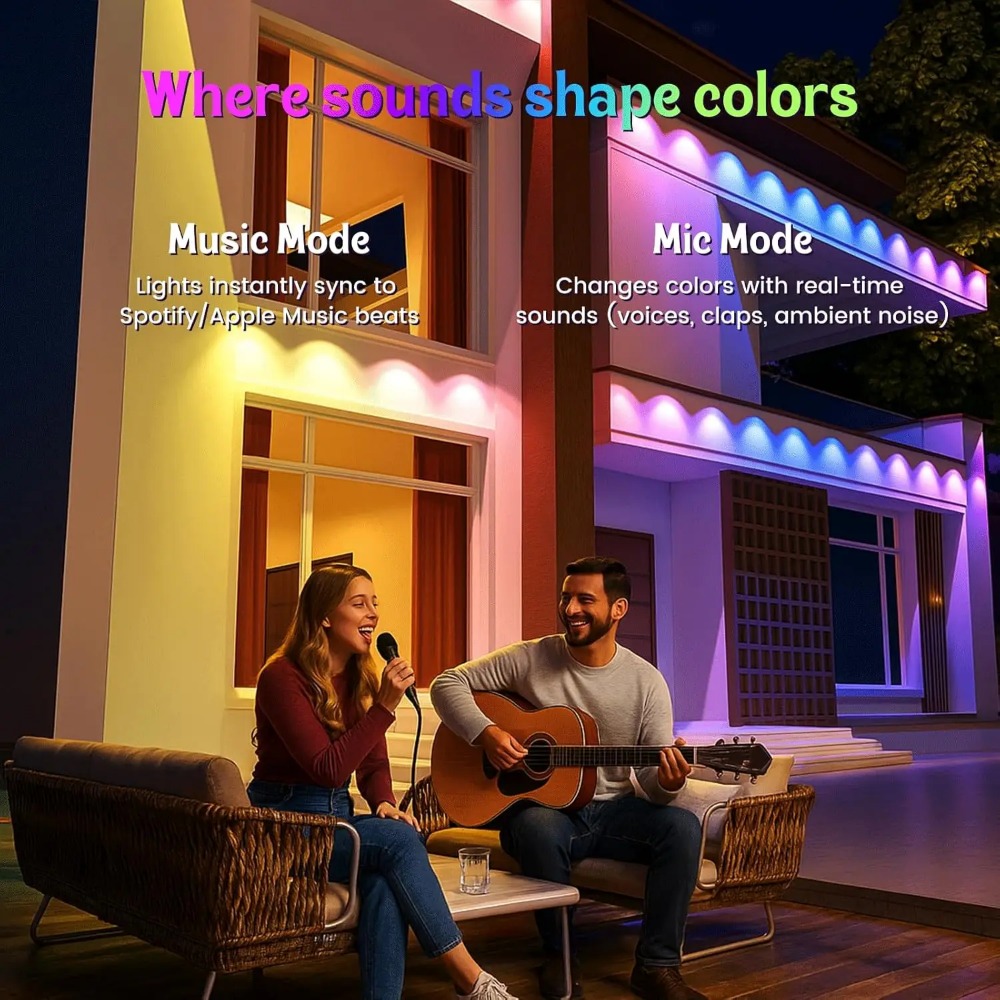 Christmas Lights Outdoor - 90m/295ft 180LED Luce LED Intelligente Arcobaleno