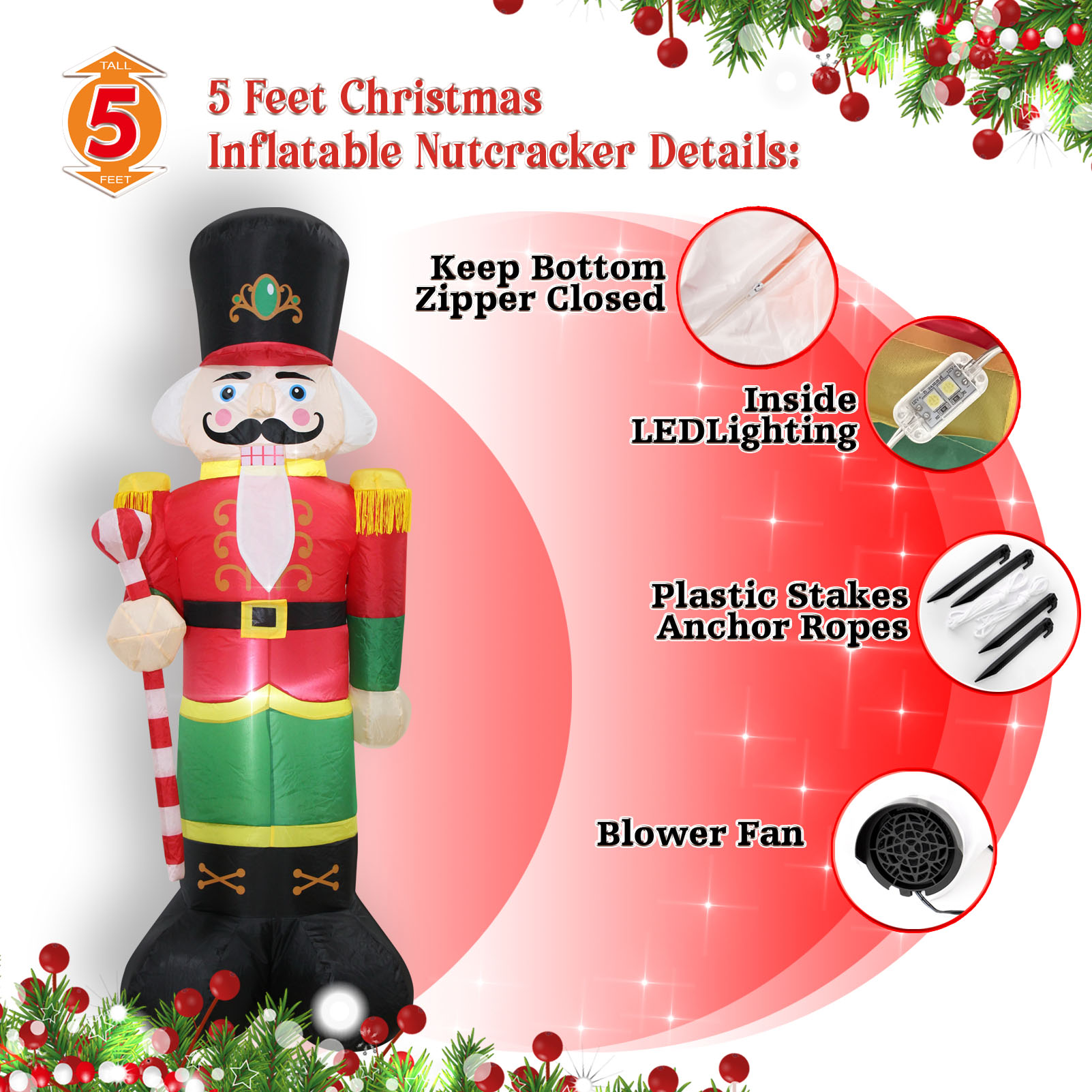 Soldato gonfiabile natalizio d - Christmas Lights Outdoor recensione e prezzo