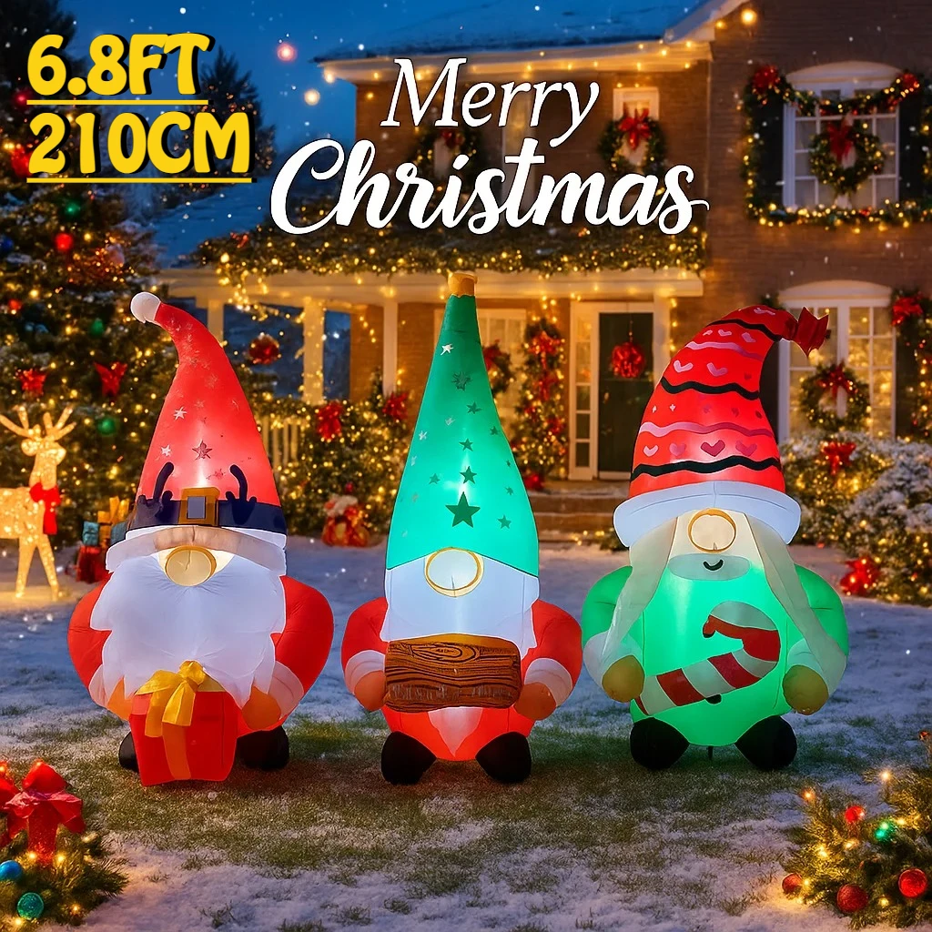 2.1M/6.8FT Gnome Trio Modello  - Christmas Lights Outdoor recensione e prezzo