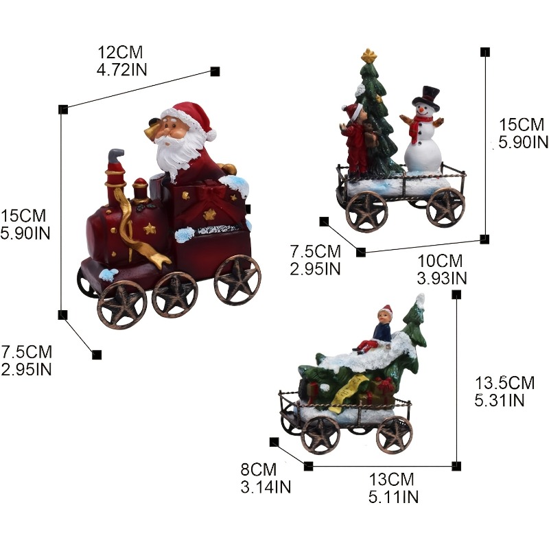 3 pezzi in resina treno di Nat - Nutcracker Figurine recensione e prezzo